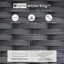 Tranquil 7-Pcs Outdoor Dining set with HDPE Rattan Chair and Wood-like Table