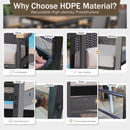 Tranquil 7-Pcs Outdoor Dining set with HDPE Rattan Chair and Wood-like Table