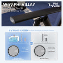 9-Piece Patio Dining Set with Foldable Textilene Chairs Phi Villa