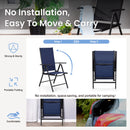 9-Piece Patio Dining Set with Foldable Textilene Chairs Phi Villa