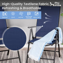 9-Piece Patio Dining Set with Foldable Textilene Chairs Phi Villa