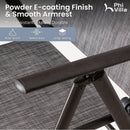 9-Piece Patio Dining Set with Foldable Textilene Chairs Phi Villa