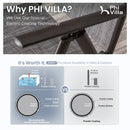 9-Piece Patio Dining Set with Foldable Textilene Chairs Phi Villa