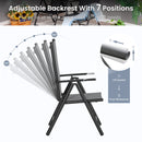 9-Piece Patio Dining Set with Foldable Textilene Chairs Phi Villa