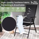 9-Piece Patio Dining Set with Foldable Textilene Chairs Phi Villa