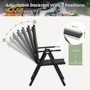 9-Piece Patio Dining Set with Foldable Textilene Chairs Phi Villa