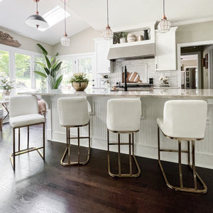 24 Inch Modern PU Leather Counter Stools for Kitchen Island