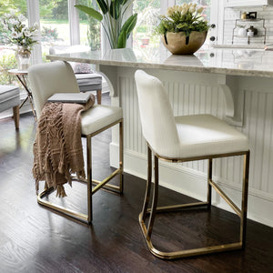 24 Inch Modern PU Leather Counter Stools for Kitchen Island
