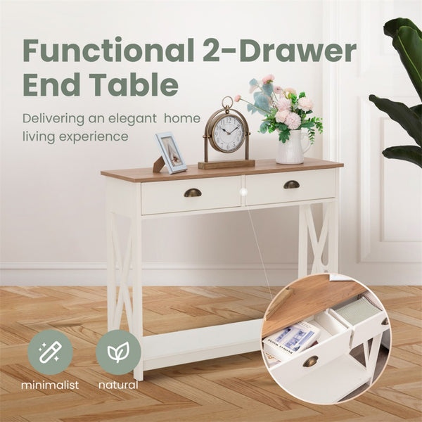 Farmhouse-Inspired Manufactured Wood Coffee Table