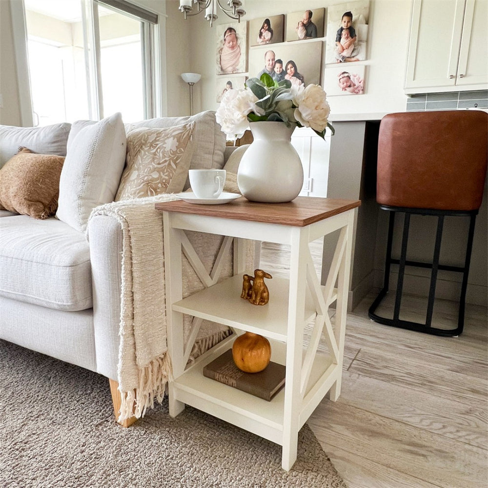 Farmhouse-Inspired Manufactured Wood Coffee Table