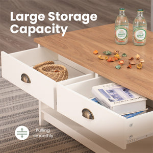 Farmhouse-Inspired Manufactured Wood Coffee Table