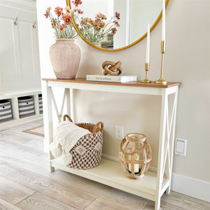 Farmhouse-Inspired Manufactured Wood Coffee Table