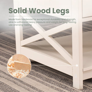 Farmhouse-Inspired Manufactured Wood Coffee Table