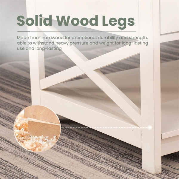 Farmhouse-Inspired Manufactured Wood Coffee Table