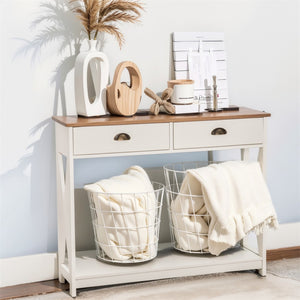 Farmhouse-Inspired Manufactured Wood Coffee Table