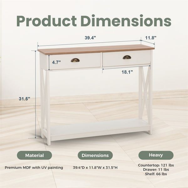 Farmhouse-Inspired Manufactured Wood Coffee Table