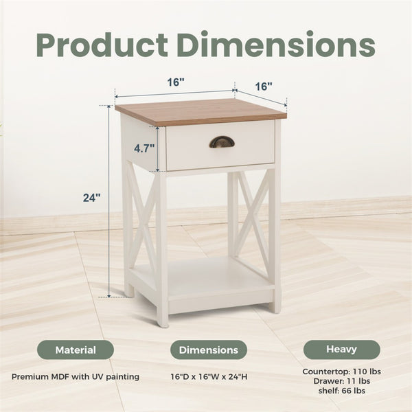 Farmhouse-Inspired Manufactured Wood Coffee Table