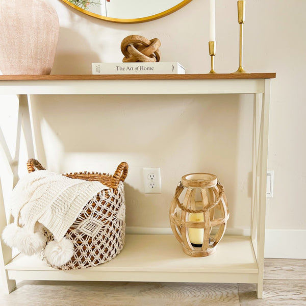 Farmhouse-Inspired Manufactured Wood Coffee Table