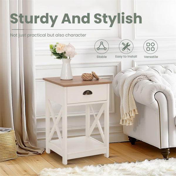 Farmhouse-Inspired Manufactured Wood Coffee Table