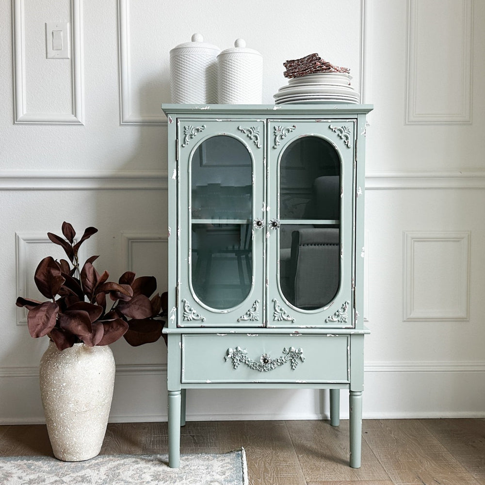 Mint Green Antique Sideboard