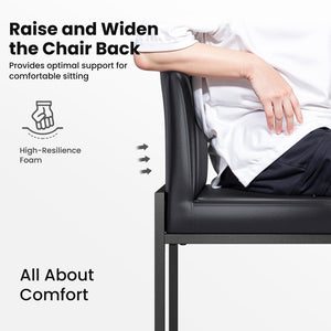 24 Inch Counter Height PU Leather Bar Stool with Backrest