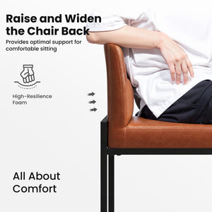 24 Inch Counter Height PU Leather Bar Stool with Backrest