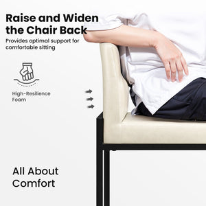 24 Inch Counter Height PU Leather Bar Stool with Backrest