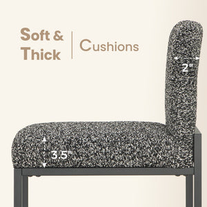 24 Inch Counter Height Bar Stool Chenille Upholstered with Backrest- Set of 4