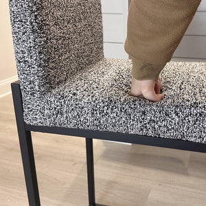 24 Inch Counter Height Bar Stool Chenille Upholstered with Backrest- Set of 4