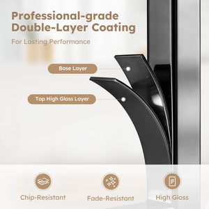 24" Modern PU and Chenille Counter Height Bar Stool, Set of 4