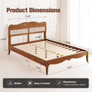 Phi Villa Classic Style Wooden Bed Frame with Rattan Headboard