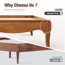 Phi Villa Classic Style Wooden Bed Frame with Rattan Headboard