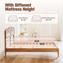 Phi Villa Classic Style Wooden Bed Frame with Rattan Headboard