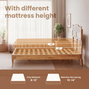 Phi Villa Classic Style Wooden Bed Frame with Rattan Headboard