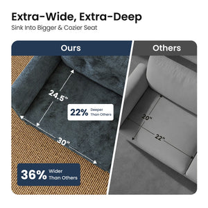 Charleston Velvet-Chenille Living Room Couch Large Set