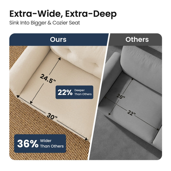 Charleston Velvet-Chenille Living Room Couch Large Set