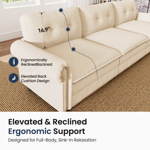 Charleston Velvet-Chenille Living Room Couch Large Set