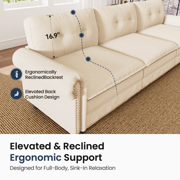 Charleston Velvet-Chenille Living Room Couch Large Set