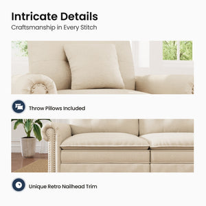 Charleston Velvet-Chenille Living Room Couch Large Set