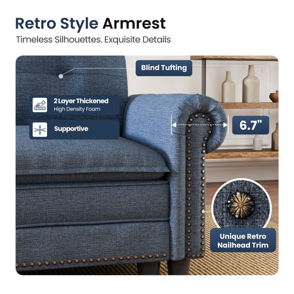 Charleston Linen-Look Modular Living Room Couch Sets