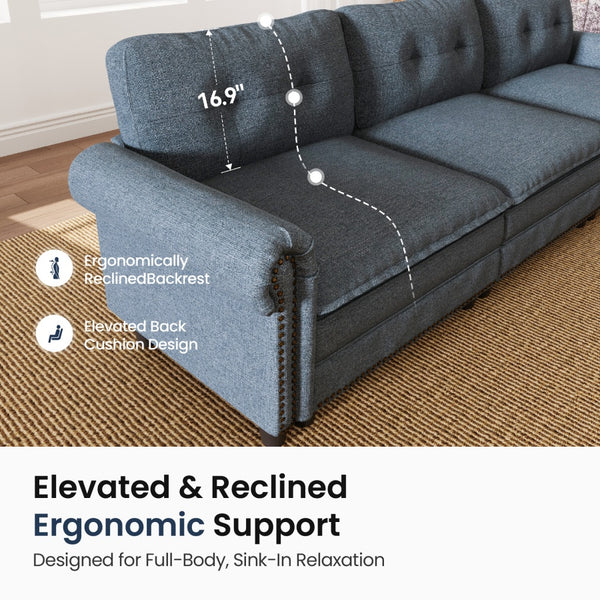 Charleston Linen-Look Modular Living Room Couch