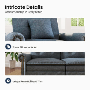 Charleston Linen-Look Modular Living Room Couch