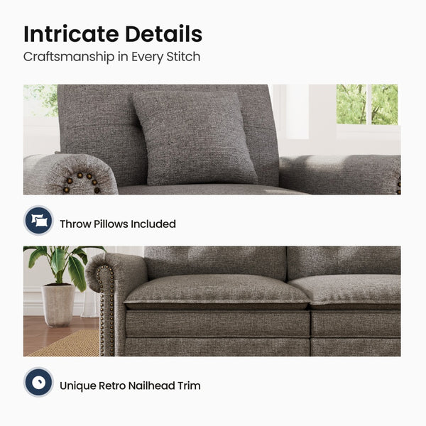 Charleston Linen-Look Modular Living Room Couch