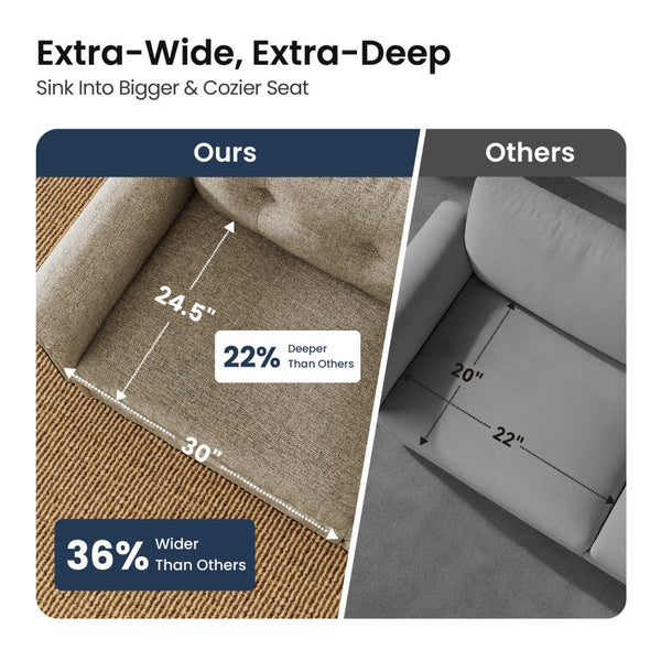 Charleston Linen-Look Modular Living Room Couch