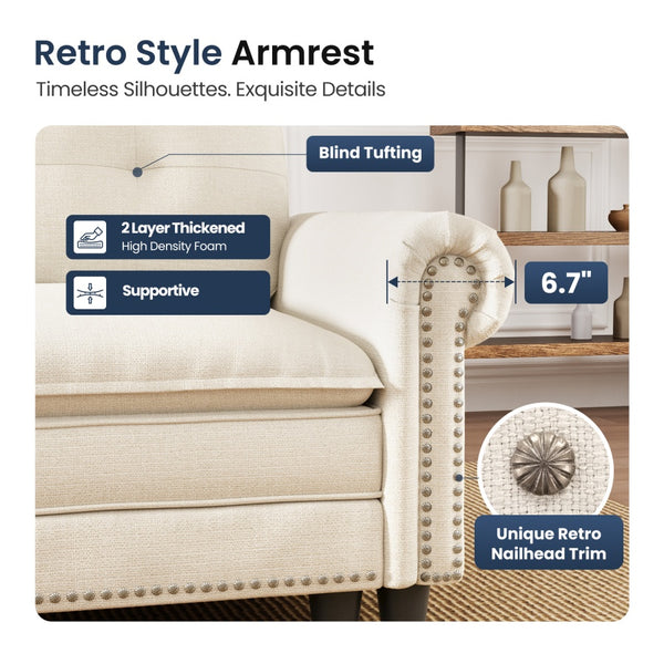 Charleston Linen-Look Modular Living Room Couch Sets
