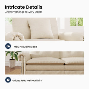 Charleston Linen-Look Modular Living Room Couch