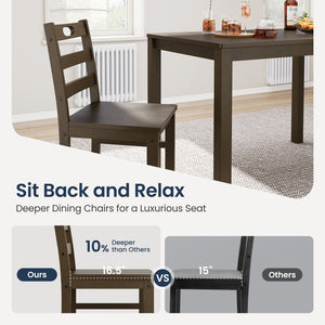 Sophie Wooden Dining Room Funiture Set for 4
