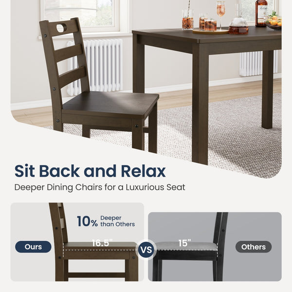 Sophie Wooden Dining Room Funiture Set for 4