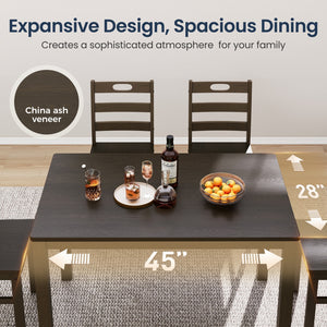 Sophie Wooden Dining Room Funiture Set for 4