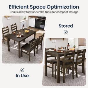 Sophie Wooden Dining Room Funiture Set for 4